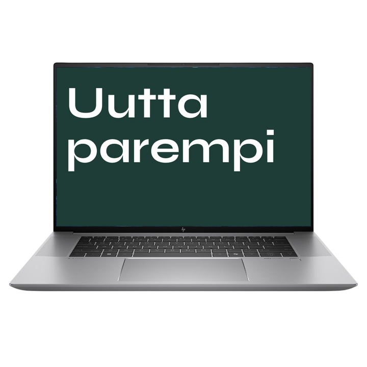 Kannettava tietokone, jonka ruudulla lukee Uutta parempi