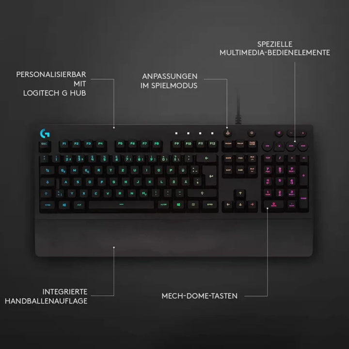 Logitech Prodigy G213 Schwarz USB Gaming-Tastatur (DE)