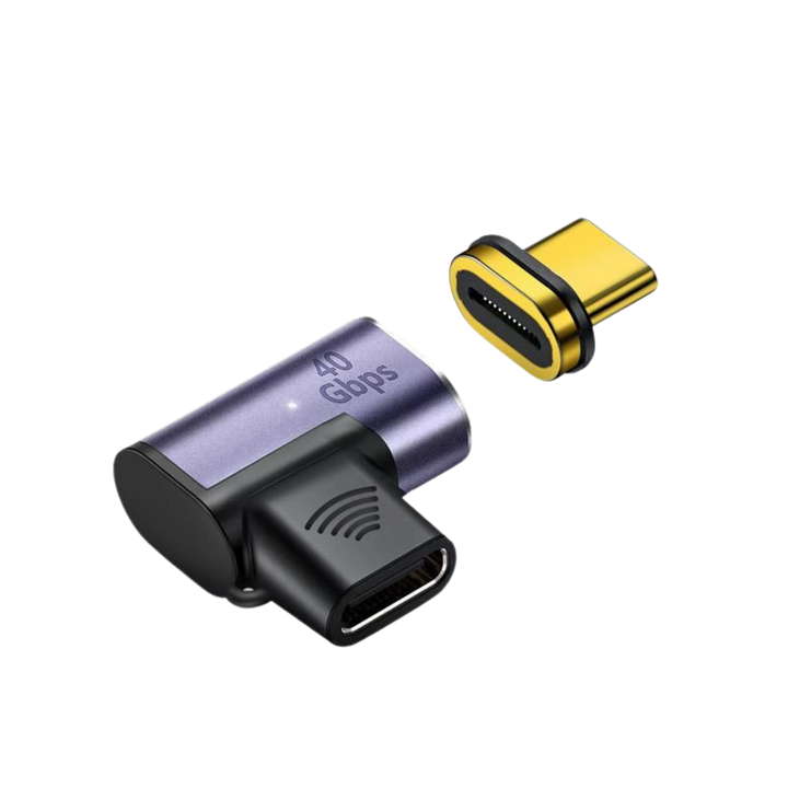 MicroConnect Magnettinen USB4 Gen 3x2 -adapteri 90°