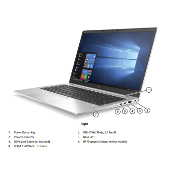 HP EliteBook 845 G7 - Ryzen 3 Pro 4450U/16/256SSD/Radeon/FHD/14/W11H/A2