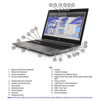 HP ZBook 15 G6 - i7-9750H/32/512SSD/15/FHD/T1000/W11P/A2