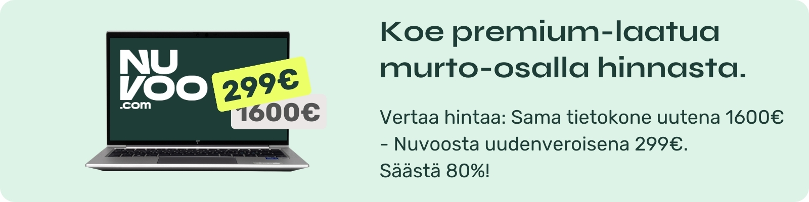 Koe premium-laatua murto-osalla hinnasta - banneri desktop